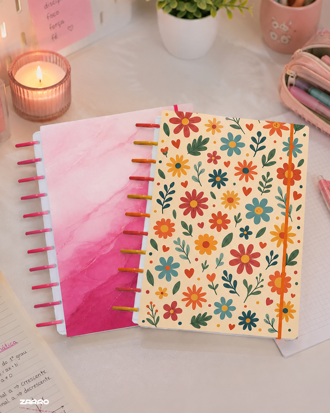 Caderno de disco Zarro ZRO-02 Floral